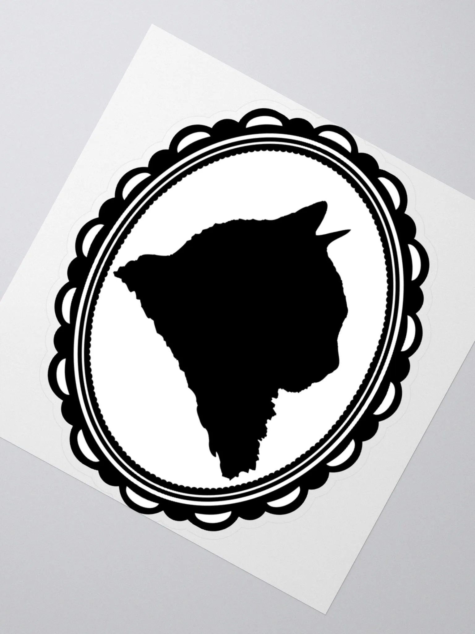 Cat Silhouette: To the Right Sticker product image (2)