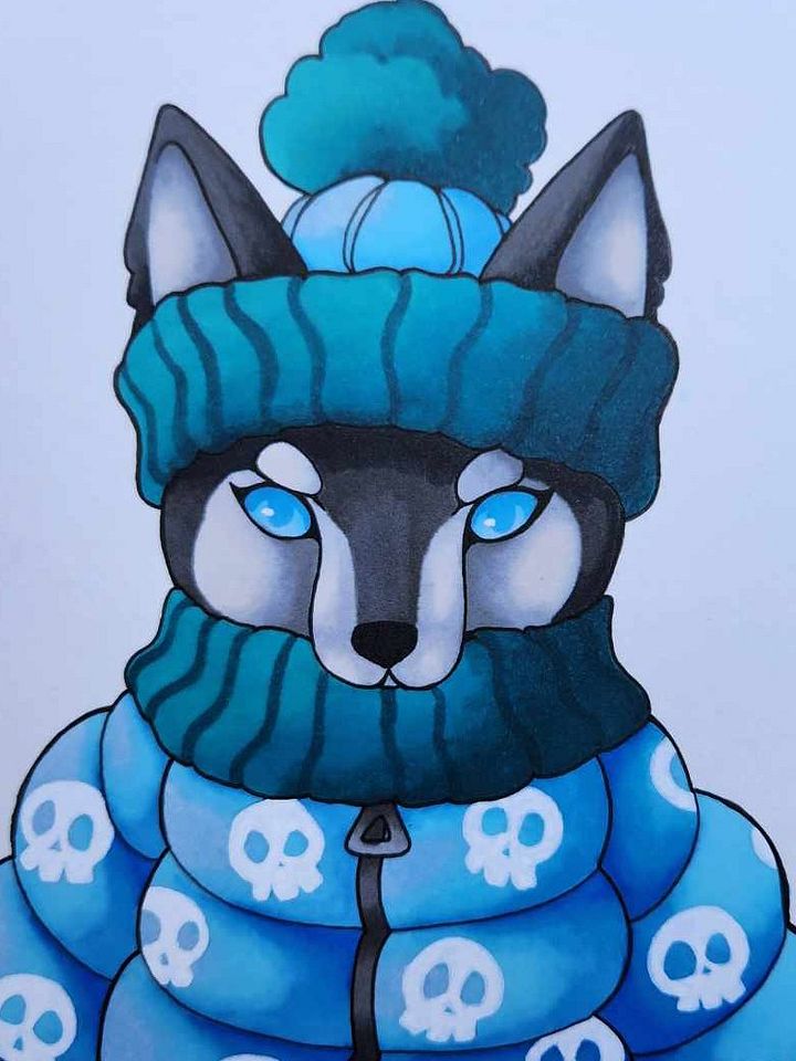 Dessin original Noël Loup product image (1)