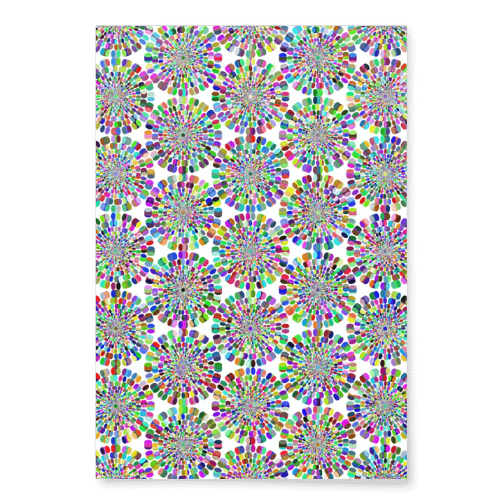 Winter's Kaleidoscope: Rainbow Snowflake Wrapping Paper product image (1)
