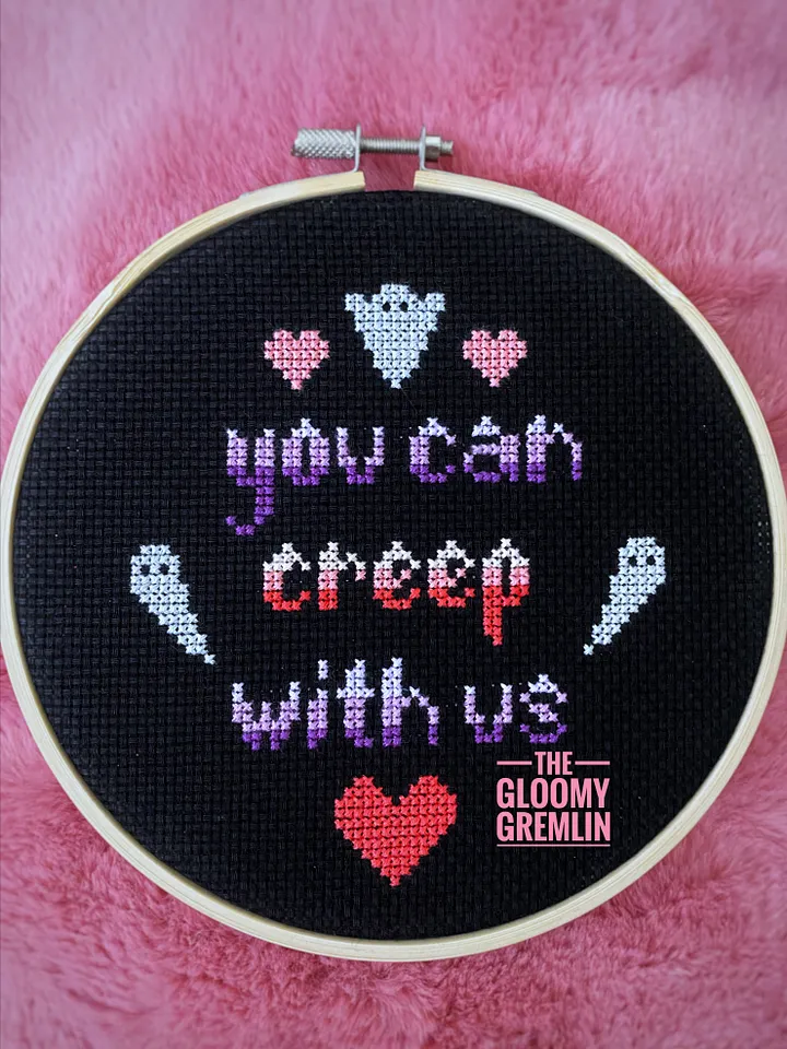 You Can Creep With Us - Cross Stitch Pattern product image (1)