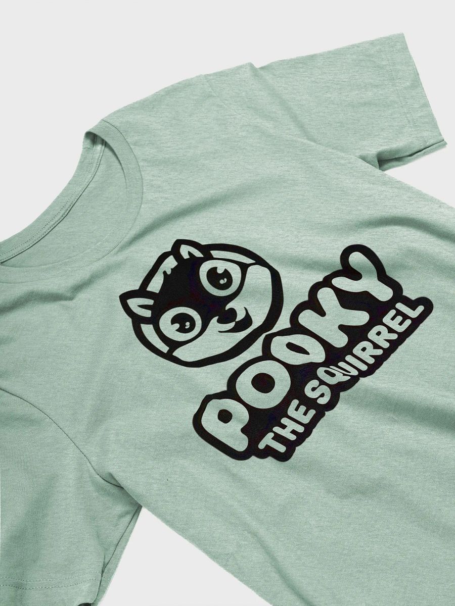 Super Soft and Flattering Tee: Official Pooky Logo, both on front and back. Green product image (3)