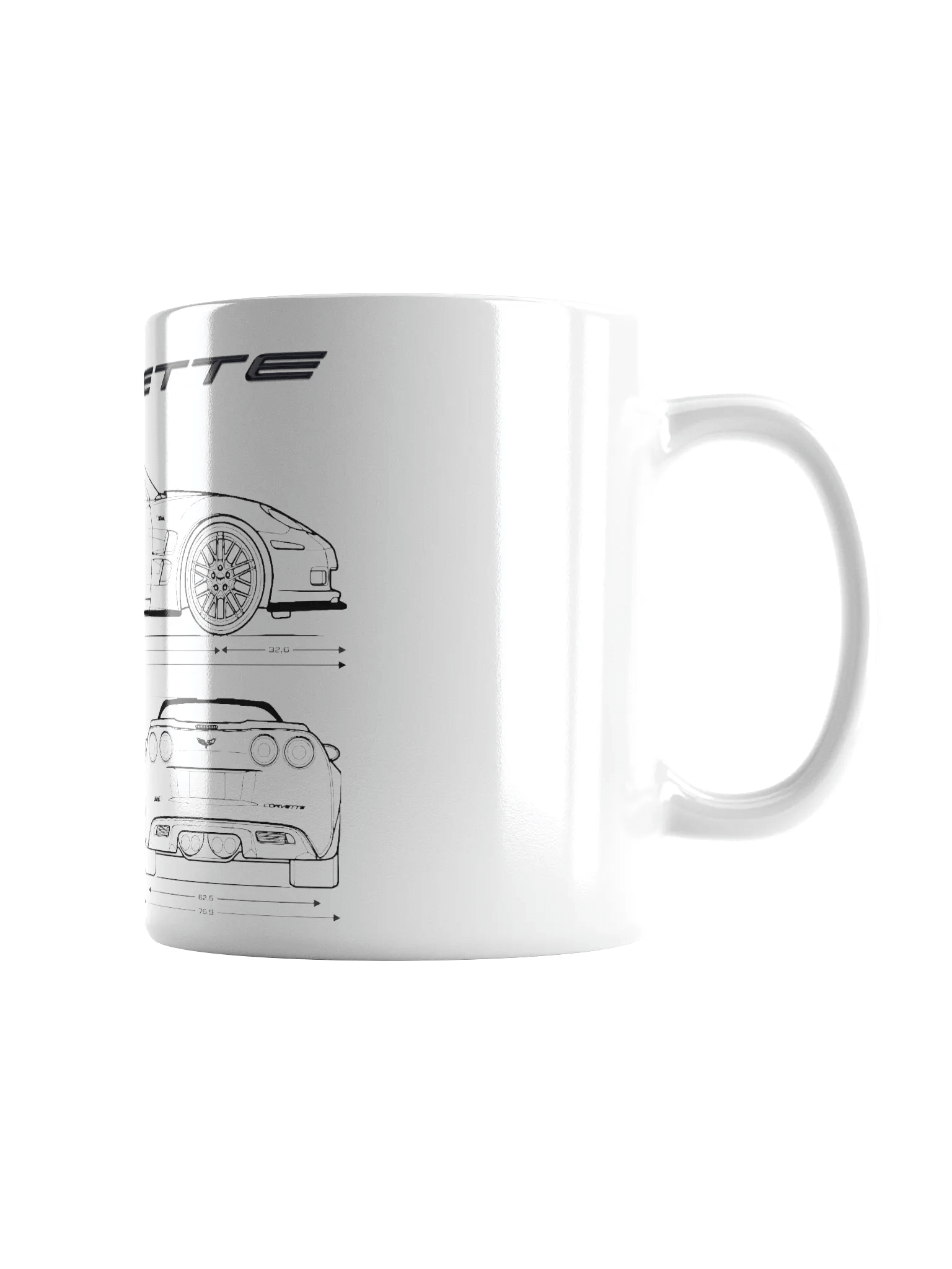 C6 VETTE- PEARL WHITE MUG product image (1)