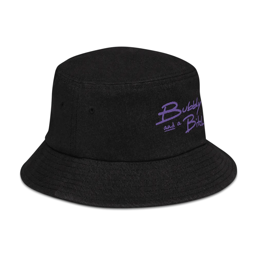 Bubbly and a B*tch (purple) embroidered denim bucket hat product image (23)