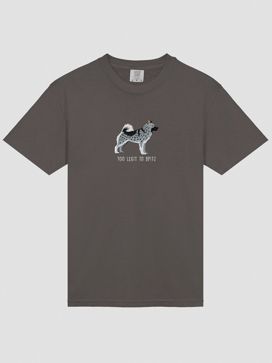 Too Legit to Spitz T-Shirt(Embroidered) of a Norwegian Elkhound(Gray) product image (18)