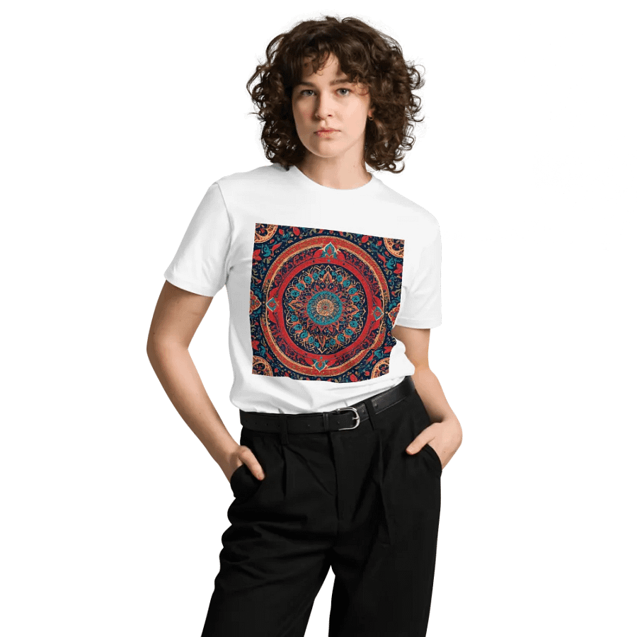 T-Shirt with Persian Carpet Design Mix of Beautiful Colors product image (8)