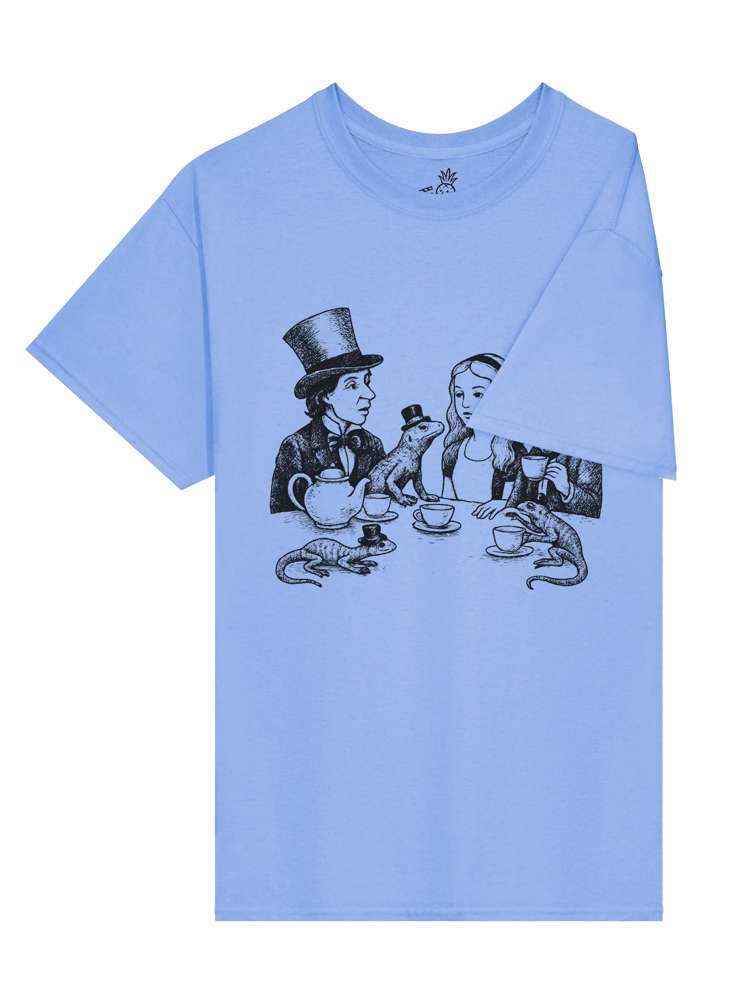 Lizards at the Mad Hatter Tea Party Alice in Wonderland Boxy Fit Unisex T-Shirt product image (15)