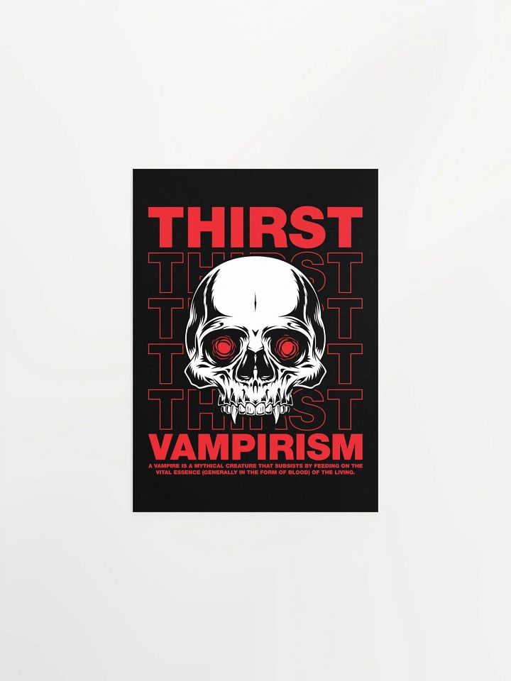 Retro Vampire Skull Poster – Gothic Horror Decor product image (6)