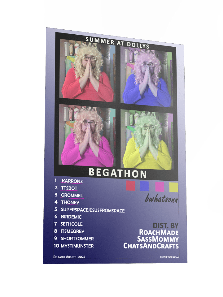 Begathon 2025 Memorial Poster product image (4)