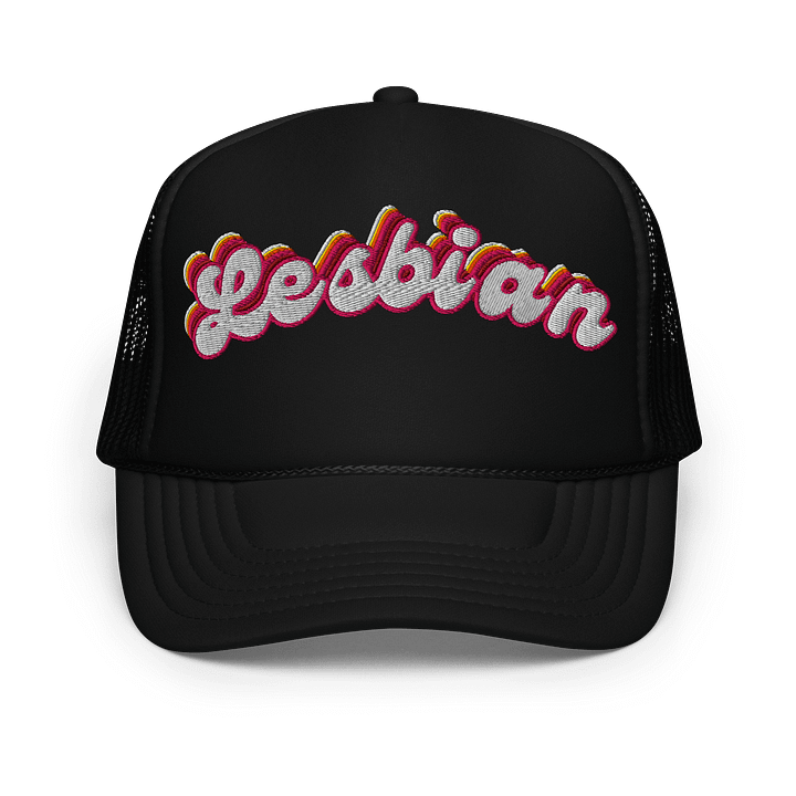 LGBTQIAP2S+ 2025, Curved Lesbian, Embroidered Trucker Hat product image (2)