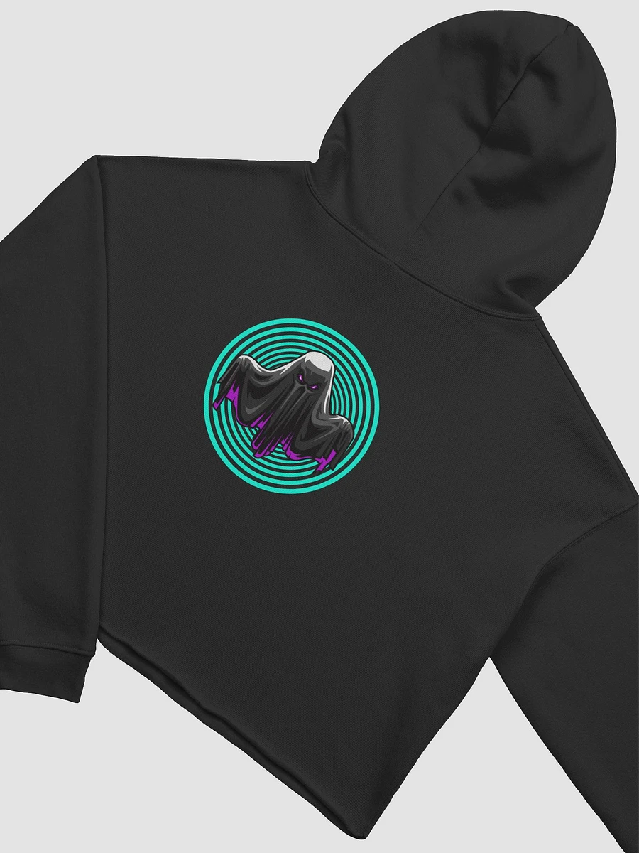 Cyan Scream Gh0stie Crop Hoodie- Black product image (4)