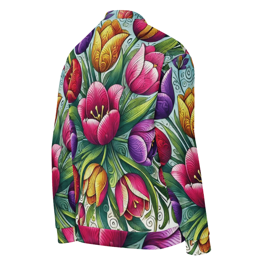 Whimsical Blooms Custom Bomber Jacket | AI Design product image (4)