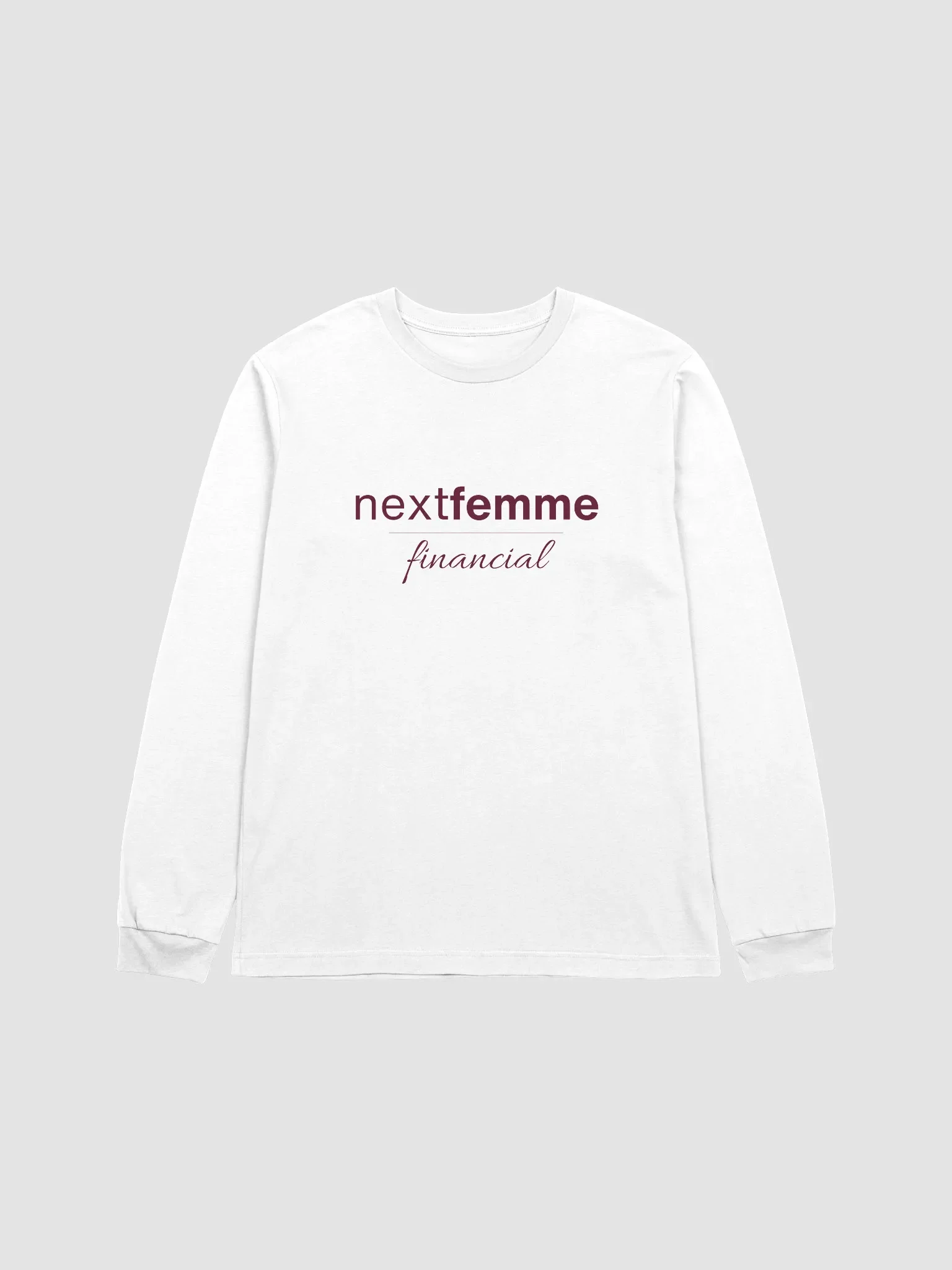 Whispering Threads Long Sleeve Unisex Tee with Maroon Logotype product image (1)