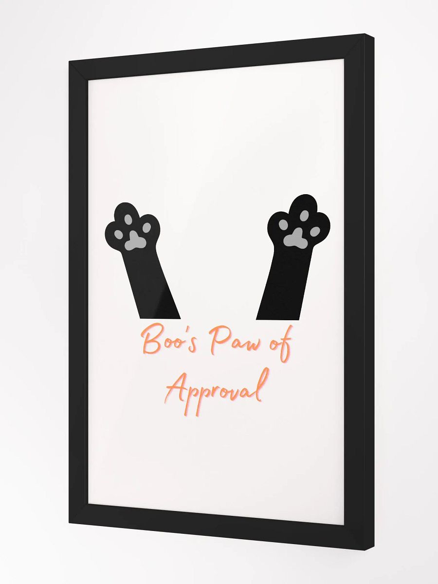 Framed Boo's Paws Of Approval Matte Poster. product image (3)