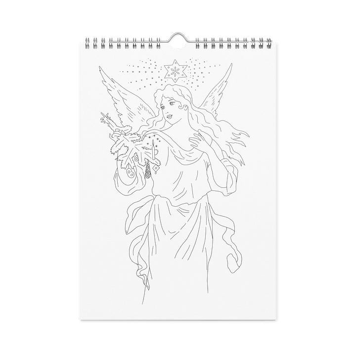 Heavenly Christmas Coloring Pad — 12 Hand-Drawn Vintage Angel Designs on Premium Paper product image (2)