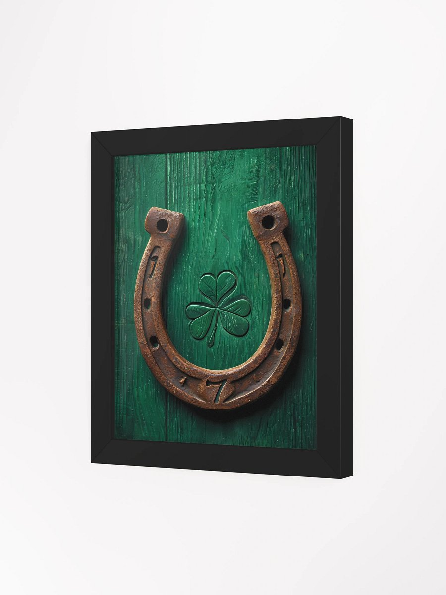 Lucky Clover Rustic Horseshoe Poster product image (4)
