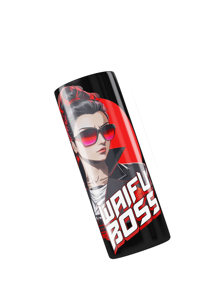 Waifu Boss 20 oz Skinny Stainless Steel Tumbler - Black - v2 product image (5)