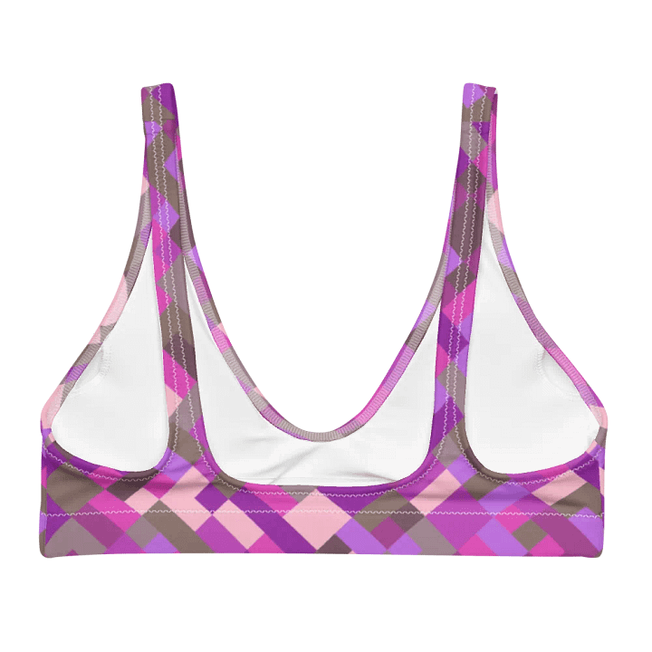 Colorful Mosaic Pattern Design Padded Bikini Top - v5 product image (1)