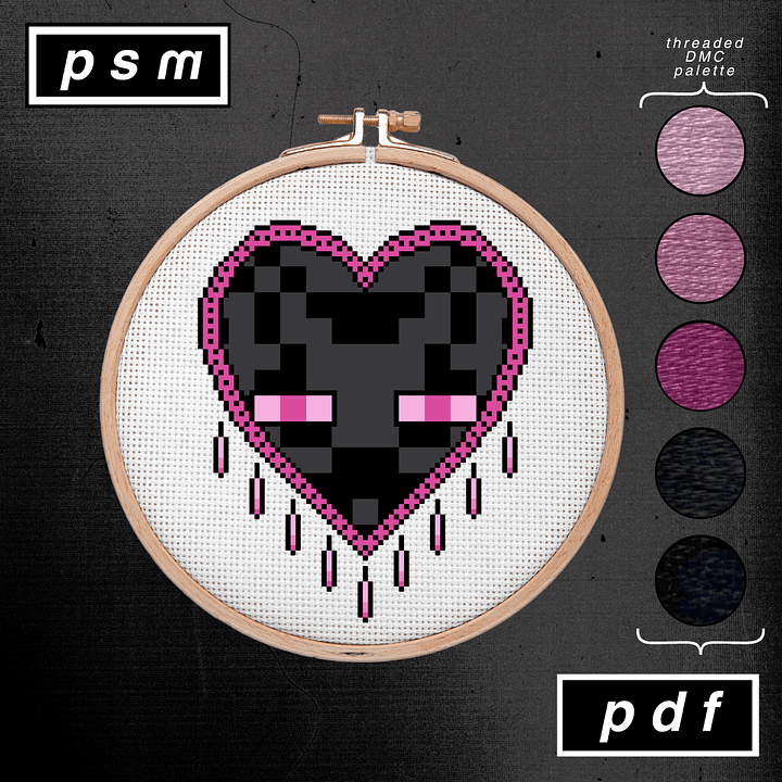 Bert Grimm Minecraft Enderman Crying Heart Pattern product image (1)