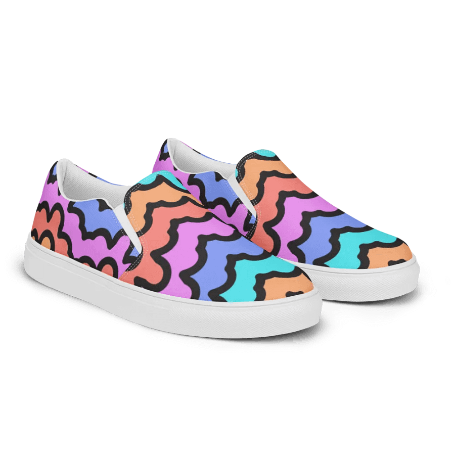 Rainbow Zigzag Slip-Ons product image (10)