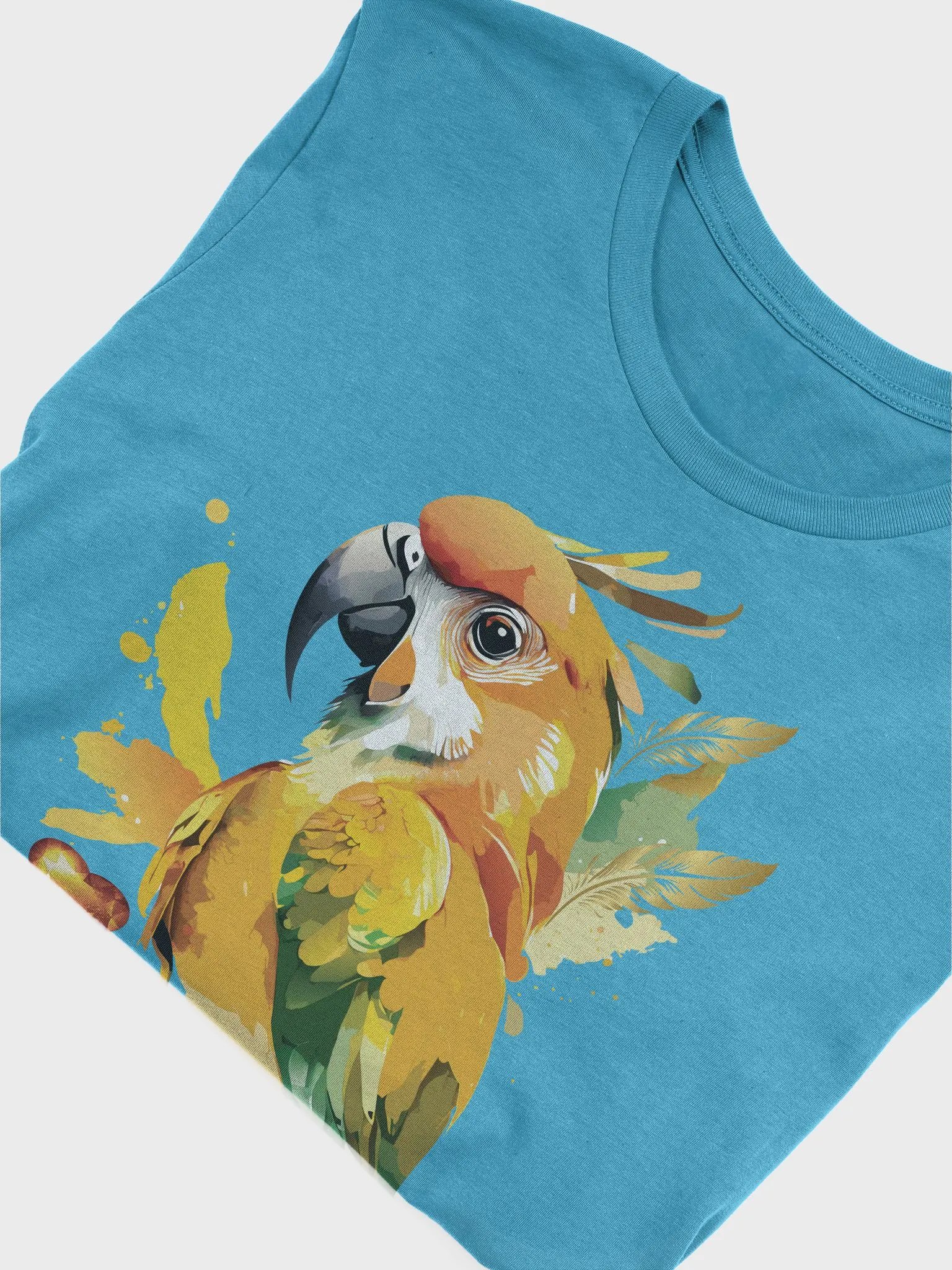 Yellow Art Parrot T-Shirt product image (3)