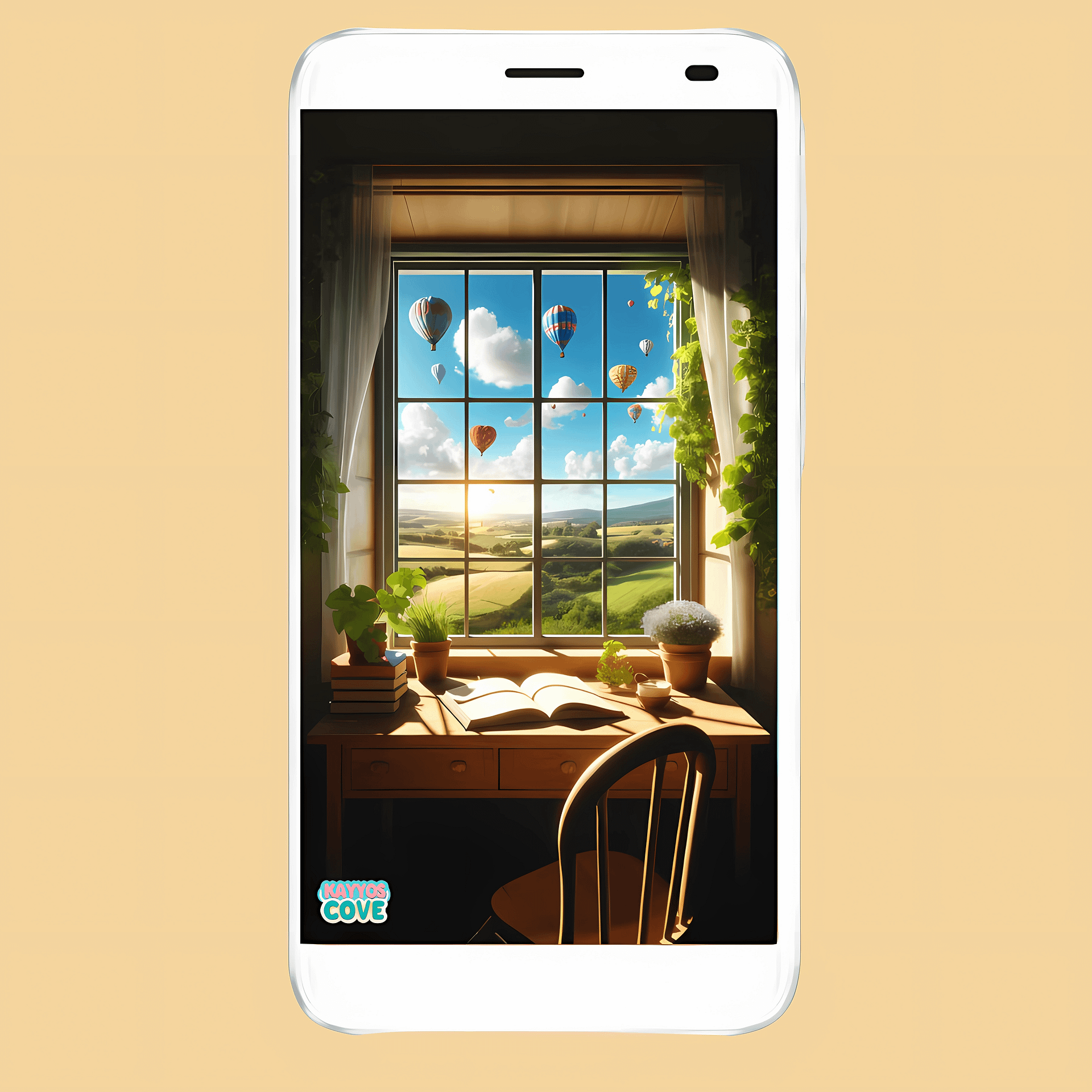 Free Enchanting Hot Air Balloon Phone Wallpaper product image (1)