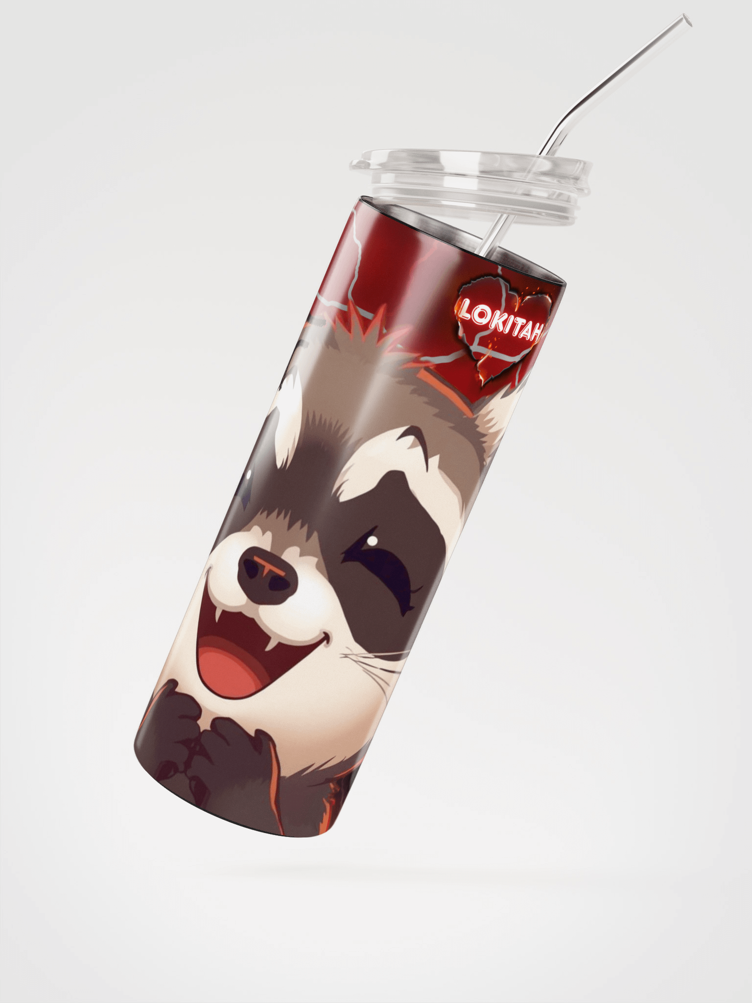 I will not rage Raccoon Stainless Steel Tumbler product image (2)