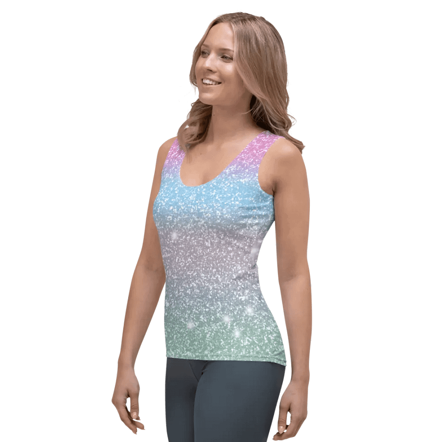 Glitter Unicorn Texture Design Tank Top (6) product image (5)