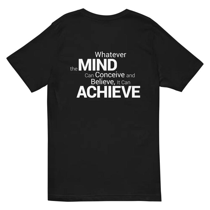 Short Sleeve V-Neck T-Shirt Whatever the Mind Can Conceive and Believe, It Can Achieve (Think and Grow Rich, Napoleon Hill) product image (2)