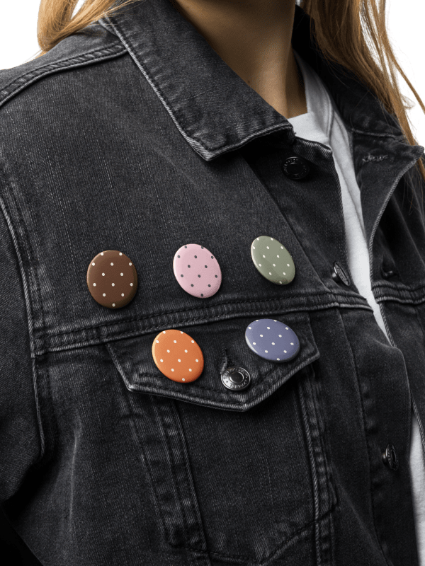 Set of 5 Colorful Pins with Dots product image (2)