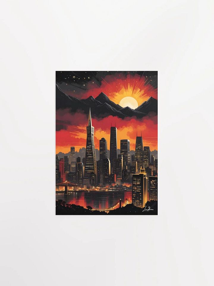 Beautiful sunset City Poster Print product image (1)