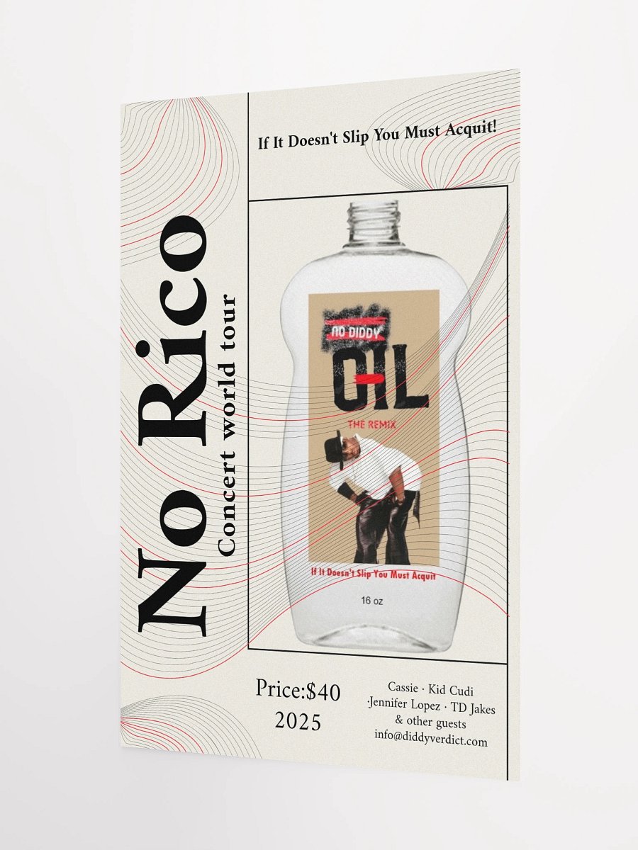 No Rico Concert Tour Bottle Poster product image (3)