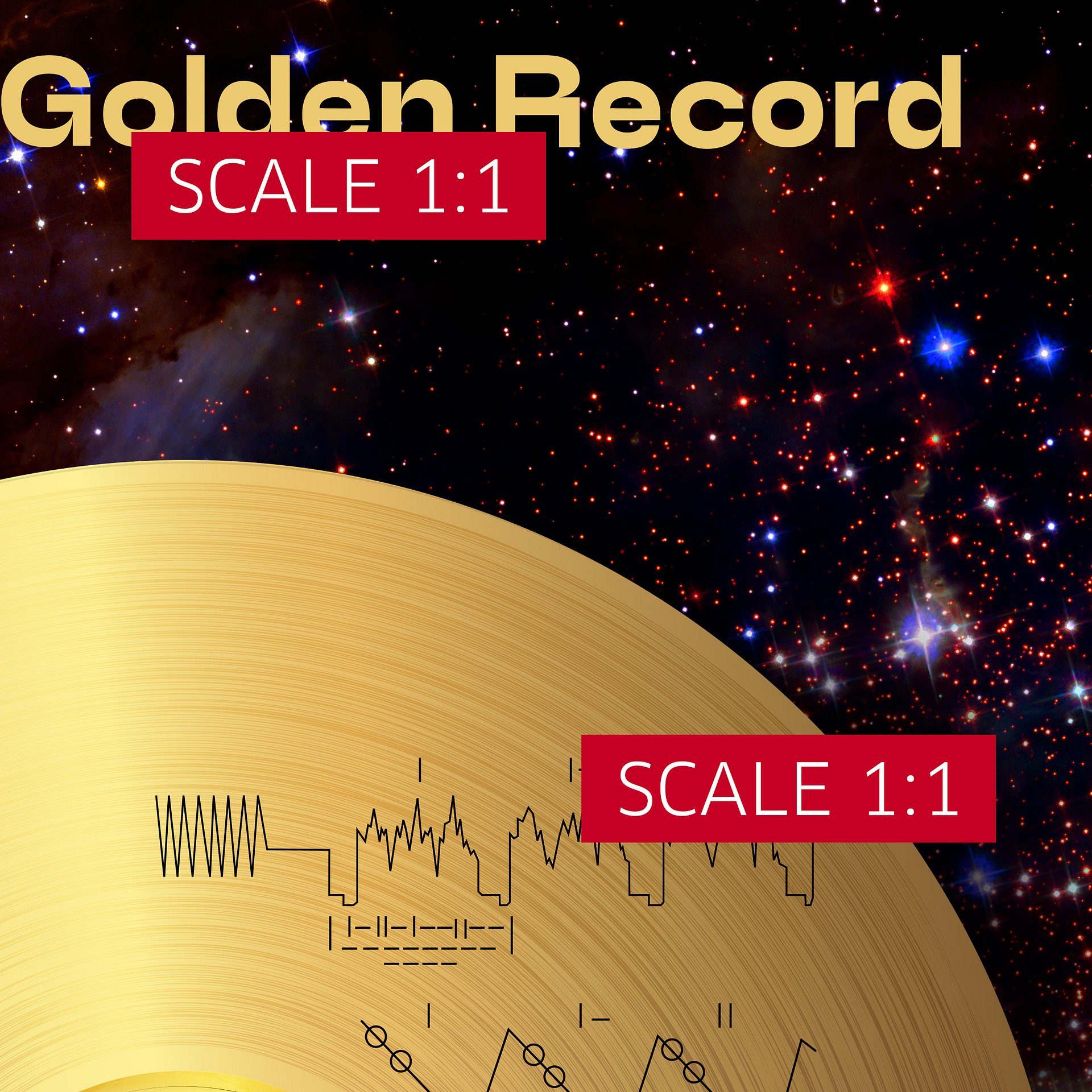 NASA Voyager 1 Golden Record — space poster, science print product image (5)