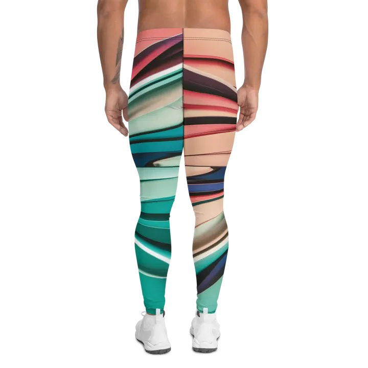 Abstract Geometric Men's Leggings in Vibrant Colors (XS-3XL) product image (2)