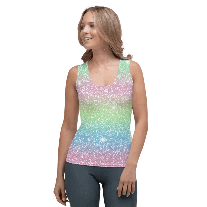 Glitter Unicorn Texture Design Tank Top (9) product image (1)