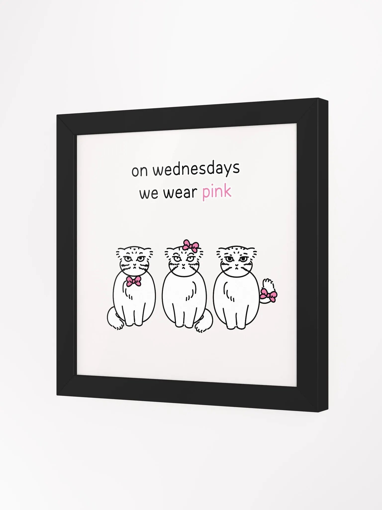 Pink Wednesdays Manul - Framed Print product image (5)