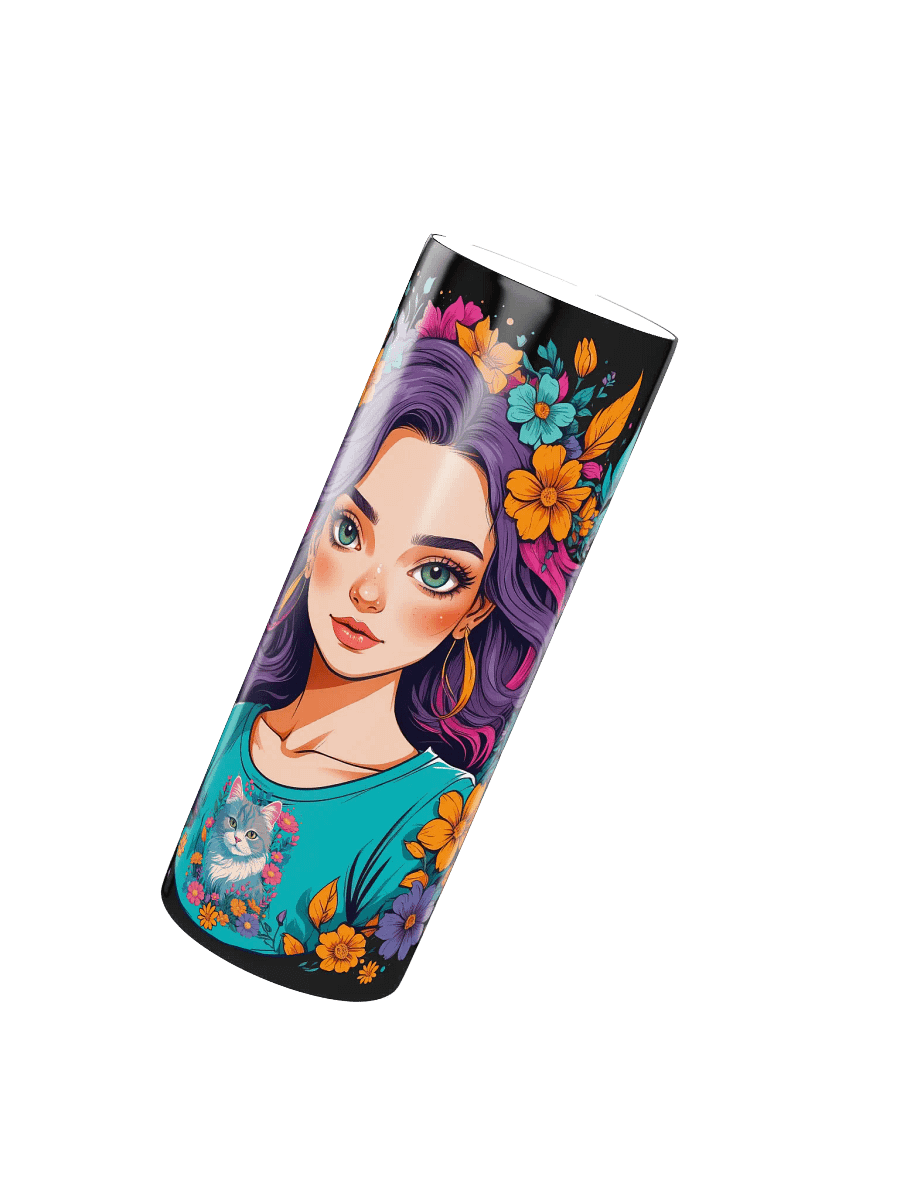 Bloomcore Flower Girl 20 oz Skinny Stainless Steel Tumbler - Black - v2 product image (3)