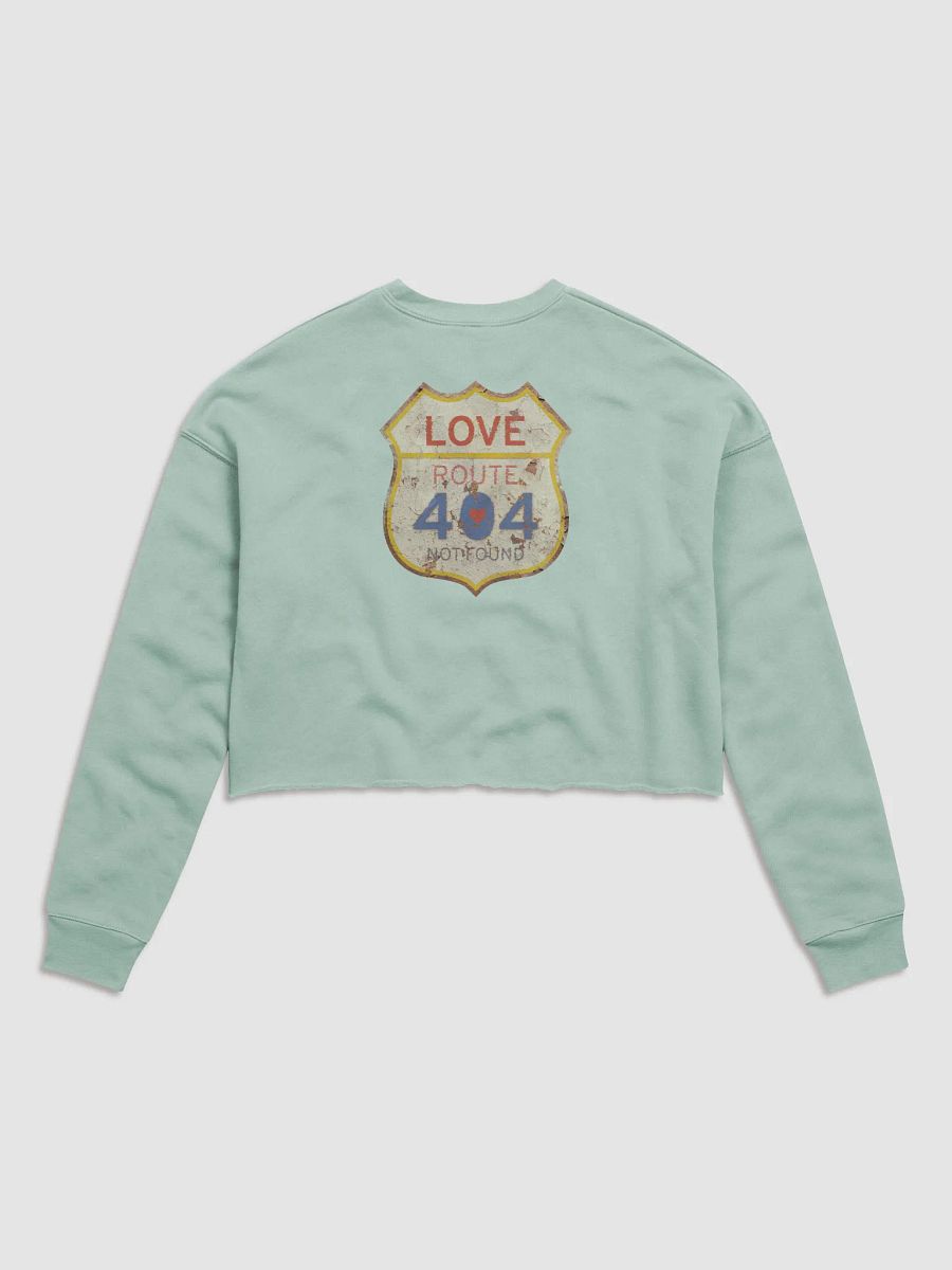 Vintage Love Route 404 (Back Print) Women's Fleece Crop Sweatshirt product image (14)