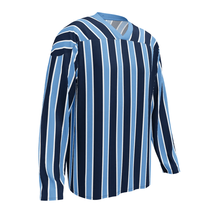 Blue Stripe Eco-Friendly Hockey Fan Jersey product image (1)