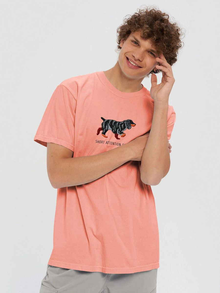 Short Attention Spaniel T-Shirt(Embroidered) of a Cocker Spaniel(Black & Tan) product image (11)