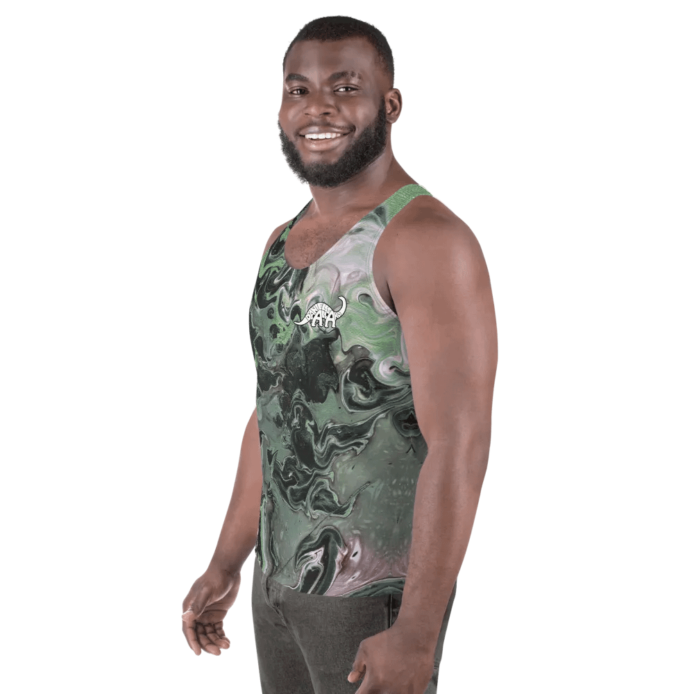 Metallic Green Fluid Acrylic Tank Top product image (5)
