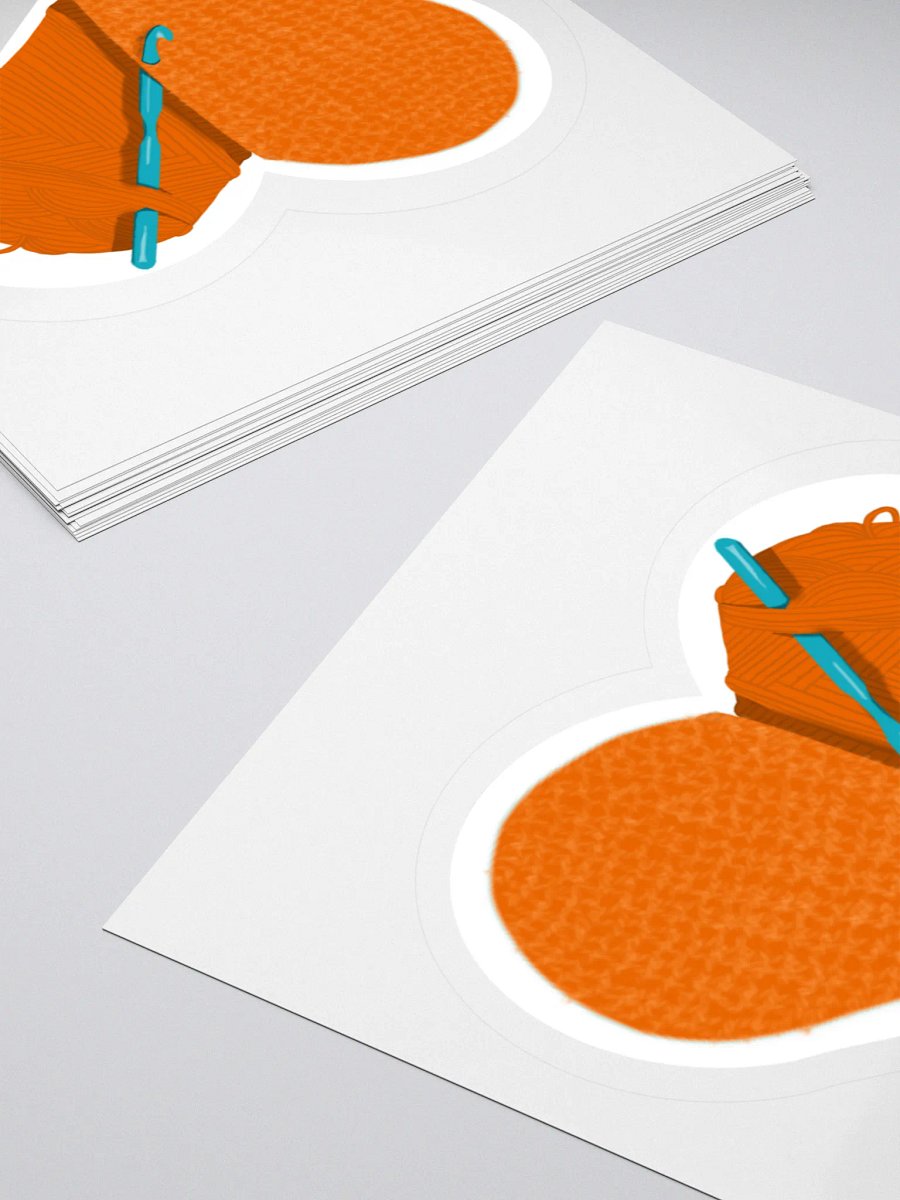 Crochet Love - Orange Sticker product image (10)