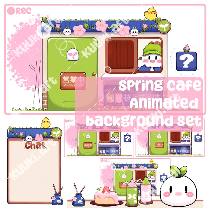 [Animated Background + Items Set] Spring Cafe🍡🍰 product image (1)