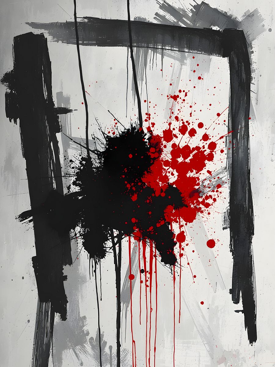 Entangled Chaos - Dark Abstract Art Print product image (1)