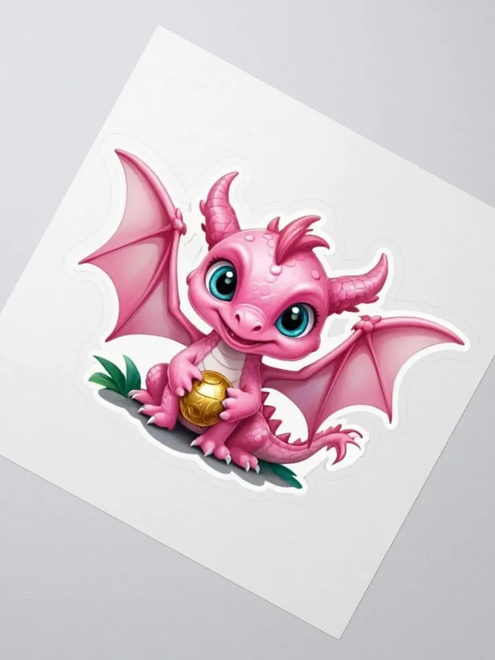 Cute Baby Pink Dragon V.3 Sticker product image (2)