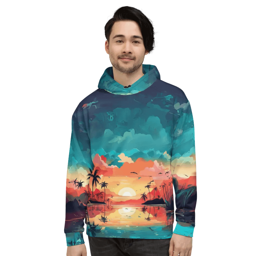Tropical Sunset All Over Print Hoodie product image (9)