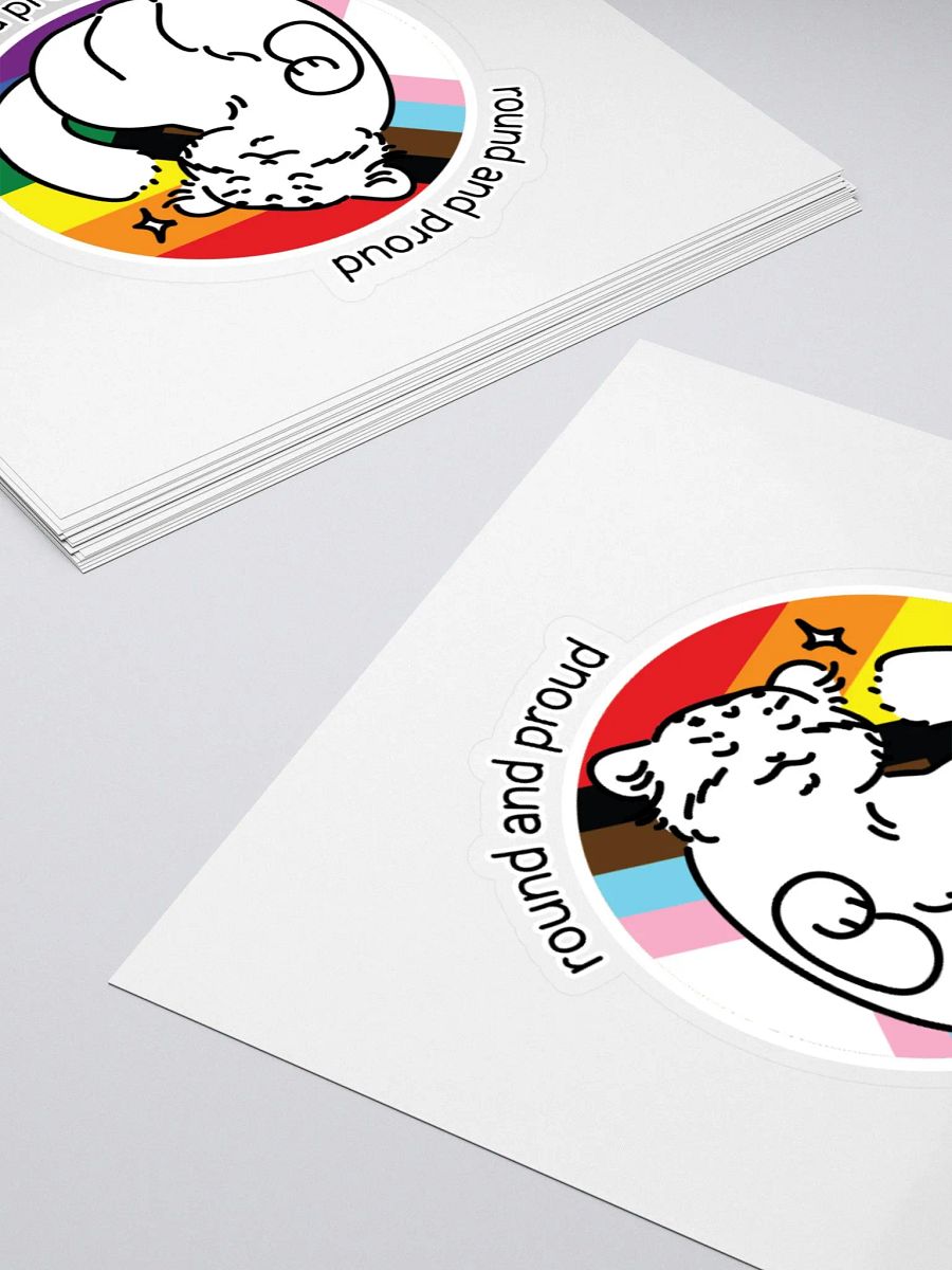 Round and Proud Manul - Pride Flag Version - Sticker product image (12)