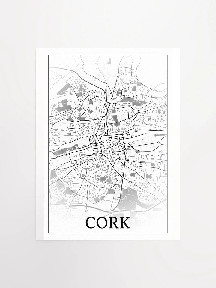 Cork, Éire, city map print product image (1)
