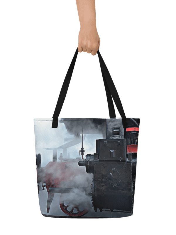 Große Tragetasche - Dampflokomotive Detailausschnitt product image (1)