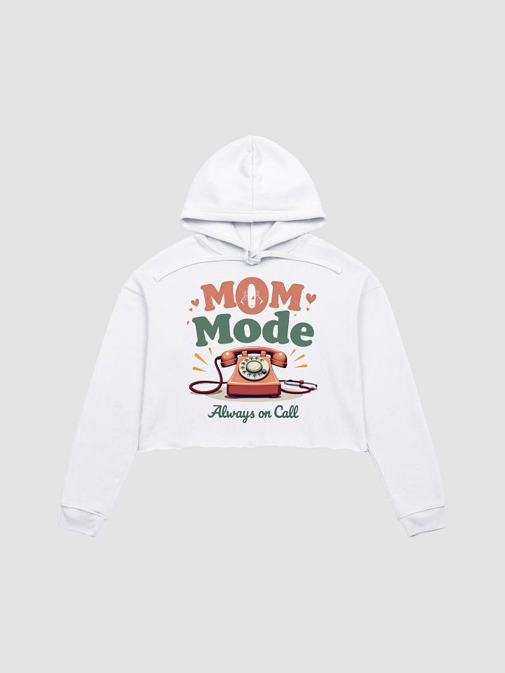 Retro MOM Mode Crop Hoodie product image (1)