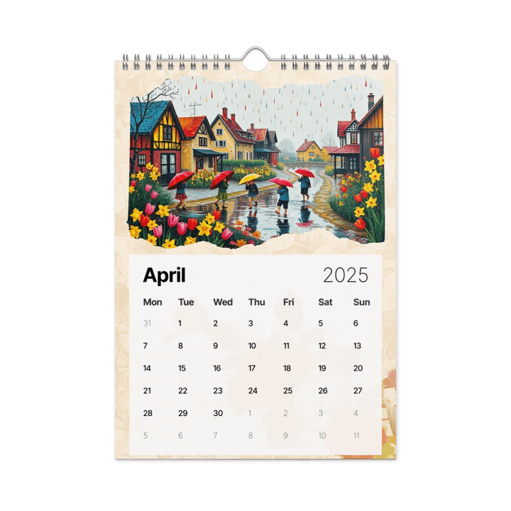 FOLK ART WALL CALENDAR 2025 product image (1)
